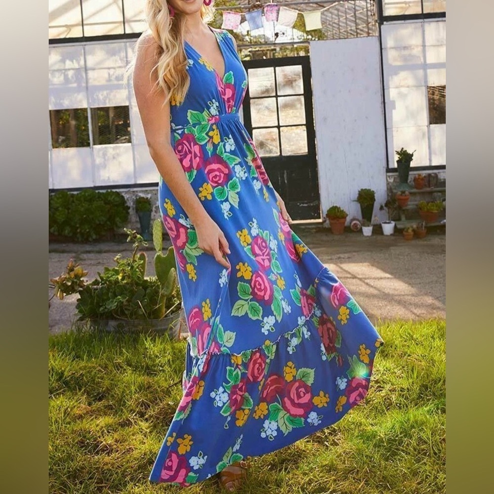 MATILDA JANE Brilliant Daydream Dream Weaver Maxi Dress Sz Medium Multicolor